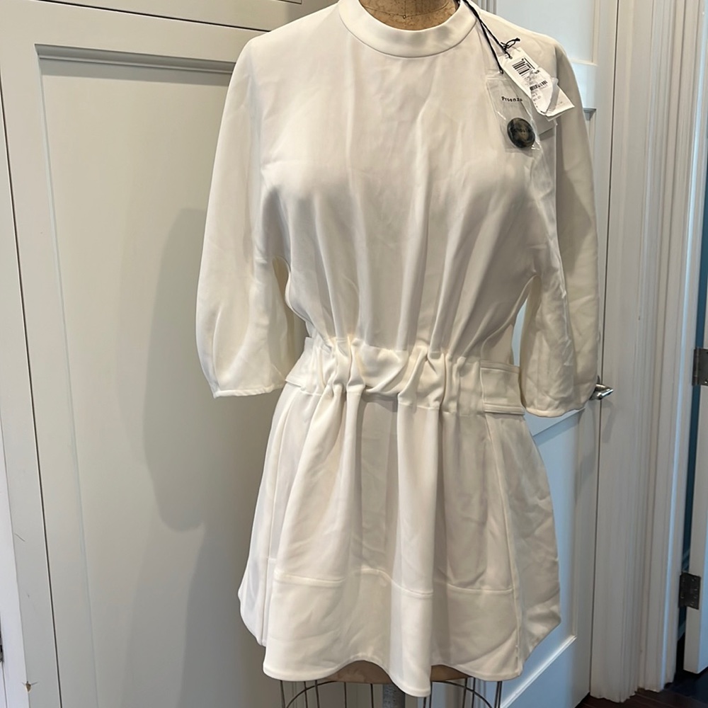 Proenza Schouler Off-White Drawstring Waist Tunic Blouse